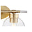 Quorum Volan 2 Light Bath Vanity, Aged Brass