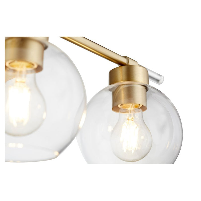 Quorum Volan 3 Light Bath Vanity, Aged Brass