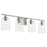 Quorum Tribute 4 Light Vanity, Satin Nickel/Clear 5374-4-65