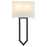 Quorum Bolivar 2 Light Sconce, Matte Black/White