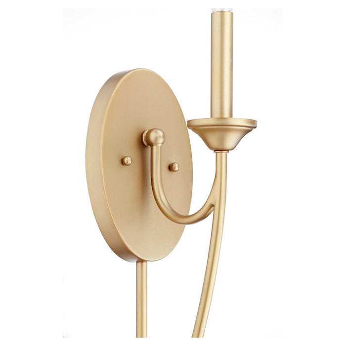 Quorum Brooks 1 Light Cand Wall Mount, Aged Brass