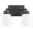 Quorum 2 Light Vanity, Matte Black/Clear/Opal 582-2-59