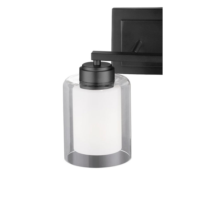 Quorum 2 Light Vanity, Clear/Opal