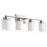 Quorum 4 Light Vanity, Satin Nickel/Clear/Opal 582-4-65