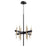 Quorum Luxe 16 Light Chandelier, Noir/Aged Brass - 60-16-6980