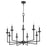 Quorum Eldorado 9 Light Chandelier, Matte Black - 6005-9-59