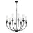 Quorum Ladin 8 Light Chandelier, Noir/Clear 601-8-69