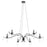 Quorum Lorelei 6 Light Chandelier, Matte Black - 602-6-59