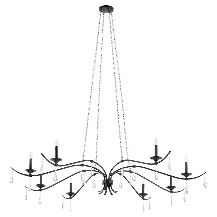 Quorum Lorelei 8 Light Chandelier, Matte Black - 602-8-59