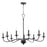 Quorum Maryse 9 Light Chandelier, Matte Black - 6021-9-59