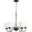 Quorum 5 Light Opal Chandelier