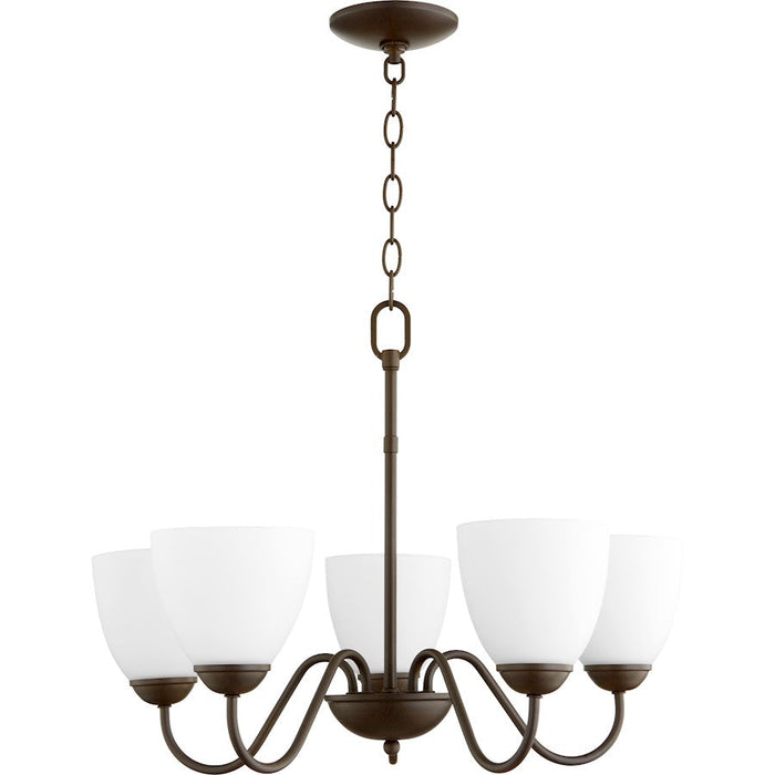 Quorum 5 Light Opal Chandelier