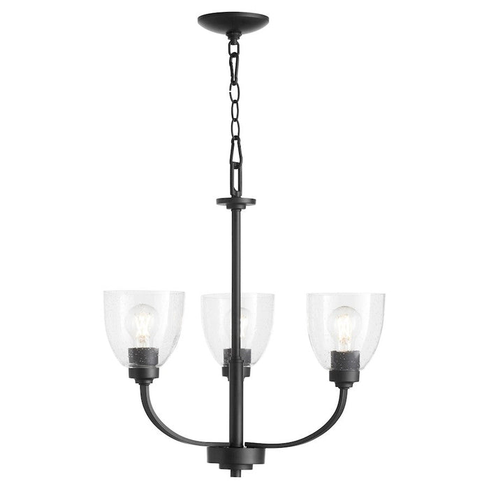 Quorum Reyes Chandelier, Textured Black/Clear Seeded