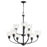 Quorum Reyes Chandelier, Textured Black/Clear Seeded