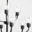 Quorum Reyes Chandelier, Textured Black/Clear Seeded