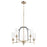 Quorum Espy 5 Light Chandelier, Noir/Aged Brass/Clear - 607-5-6980