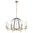 Quorum Espy 8 Light Chandelier, Noir/Aged Brass/Clear - 607-8-6980