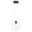 Quorum Numen 1 Light Pendant, Noir/Clear - 61-69