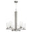 Quorum Steinway 6 Light Chandelier, Satin Nickel/Clear 6111-6-65