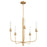 Quorum Sheridan 5 Light Chandelier, Aged Brass 612-5-80