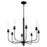 Quorum Sheridan 8 Light Chandelier, Matte Black 612-8-59