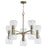 Quorum Relo 5+5Light Chandelier, Dark Brass/Clear - 615-10-81