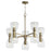 Quorum Relo Chandelier, Dark Brass/Clear