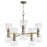 Quorum Relo Chandelier, Dark Brass/Clear