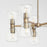 Quorum Relo Chandelier, Dark Brass/Clear