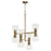 Quorum Relo Chandelier, Dark Brass/Clear