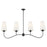 Quorum Euphora Linear Chandelier, Matte Black/White