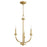 Quorum Reyes 3 Light Cand Chandelier, Aged Brass 6160-3-80