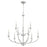 Quorum Reyes 9 Light Cand Chandelier, Classic Nickel 6160-9-64