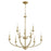 Quorum Reyes 9 Light Cand Chandelier, Aged Brass 6160-9-80