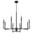 Quorum Merrick 8 Light Chandelier, Matte Black - 6174-8-59