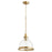 Quorum 1 Light Pendant With Ring, Aged Brass/Clear - 6193-12-80