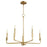 Quorum Tempo 5 Light Chandelier, Aged Brass 6210-5-80