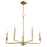 Quorum Tempo Chandelier, Aged Brass