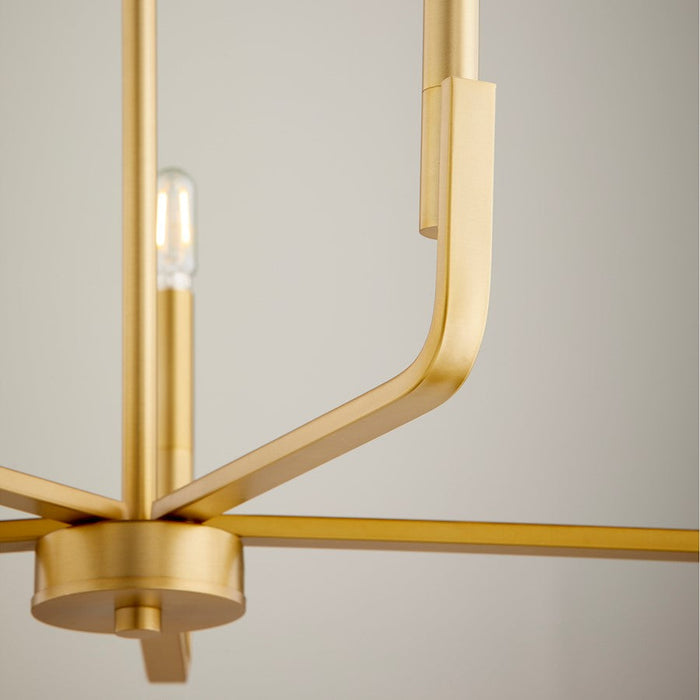 Quorum Tempo Chandelier, Aged Brass