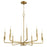 Quorum Tempo Chandelier, Aged Brass