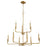 Quorum Tempo Chandelier, Aged Brass