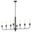 Quorum Sheridan 8 Light Linear Chandelier, Matte Black - 622-8-59