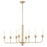 Quorum Sheridan 8 Light Linear Chandelier, Aged Brass - 622-8-80