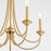 Quorum Brooks Cand Chandelier, Aged Brass