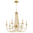 Quorum Brooks 8 Light Cand Chandelier, Aged Brass 6250-8-80