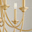 Quorum Brooks Cand Chandelier, Aged Brass