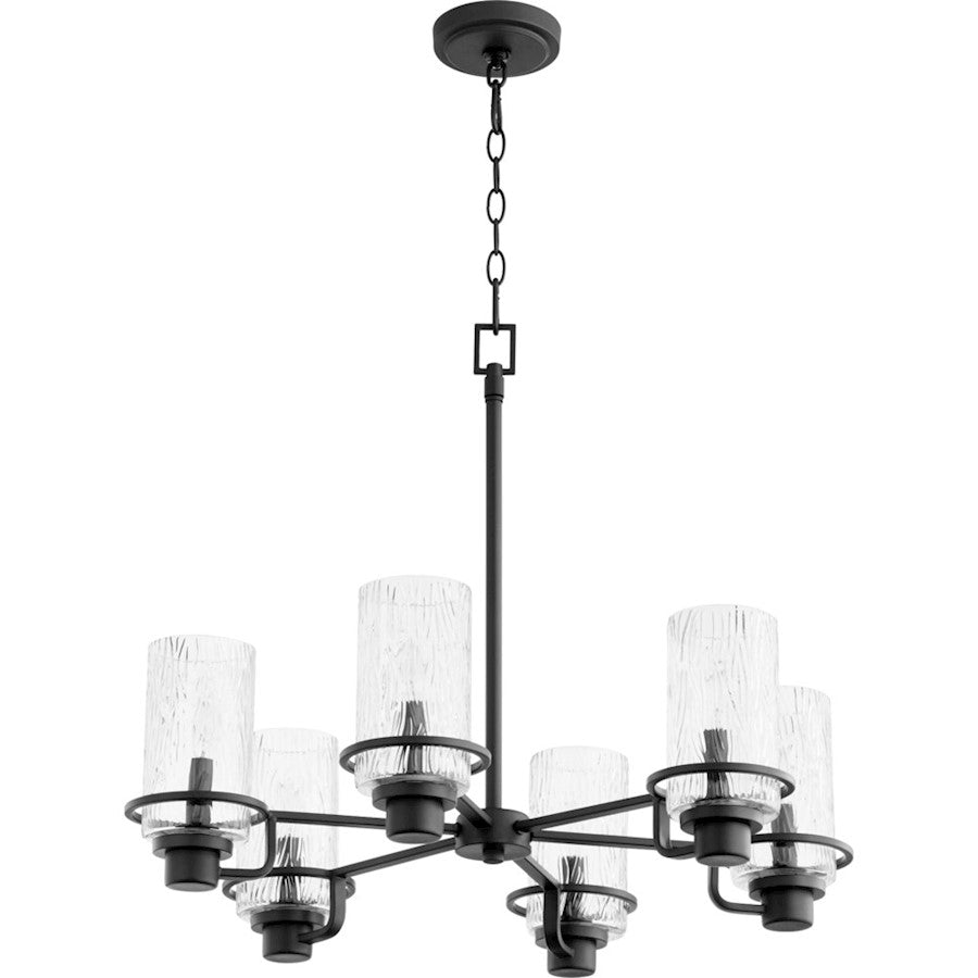 Quorum Lazo 6 Light Chandelier, Noir - 627-6-69