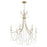 Quorum Malin 6 Light Chandelier, Antique Silver - 628-6-60