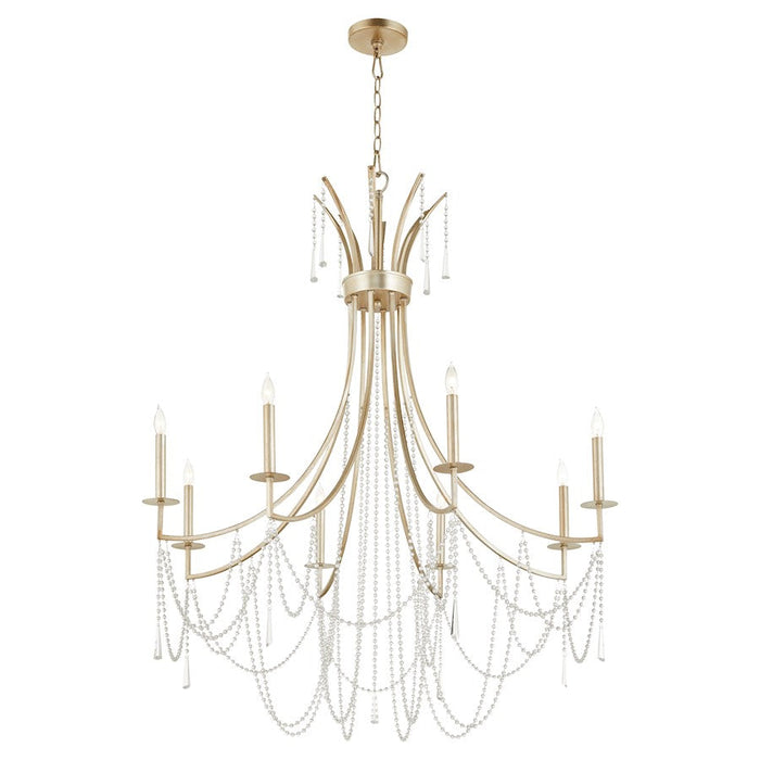 Quorum Malin Chandelier, Antique Silver