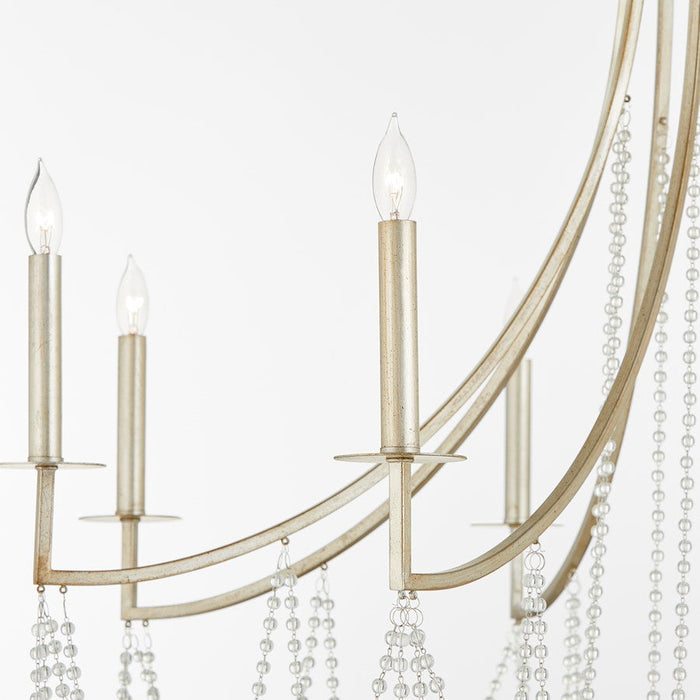 Quorum Malin Chandelier, Antique Silver